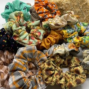 Fall Inspired Scrunchies / Halloween Scrunchies / Thanksgiving Scrunchies